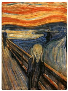 Raffigurazione del quadro "l'urlo" di Munch come rappresentazione dell'ansia