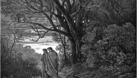 Dante e Virgilio iniziano il viaggio (G. Doré)